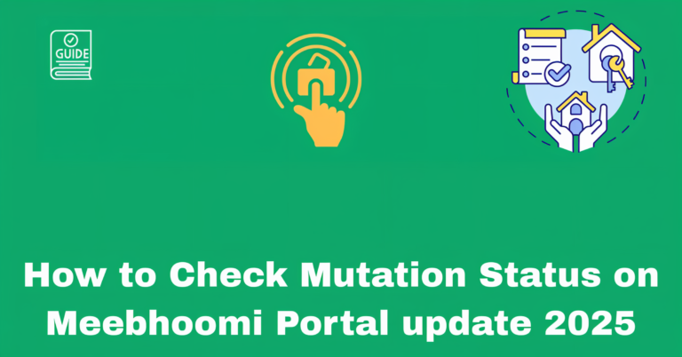 How to Check Mutation Status on Meebhoomi Portal update 2025