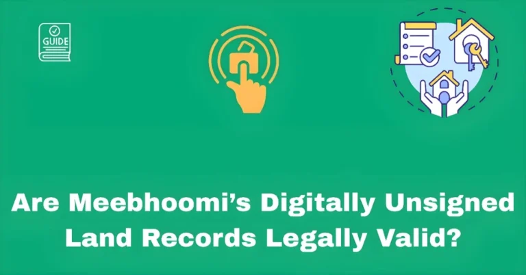 Are Meebhoomi’s Digitally Unsigned Land Records Legally Valid?